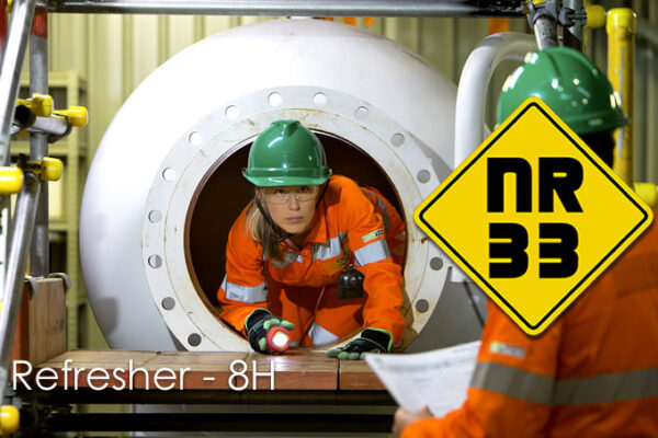 NR 33 – Capacitação Periódica de Trabalhadores e Vigias de Espaço Confinado – 8 Horas